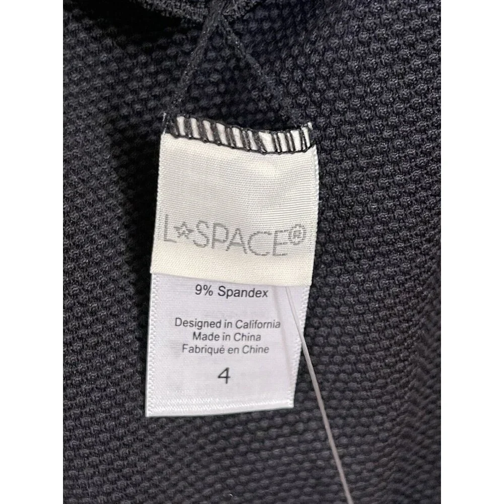 $183 L Space Black‎ Balboa One Piece Swimsuit Size XS 4 Tie Front